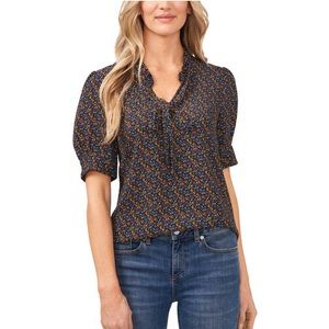 CeCe floral short-sleeved top NWT